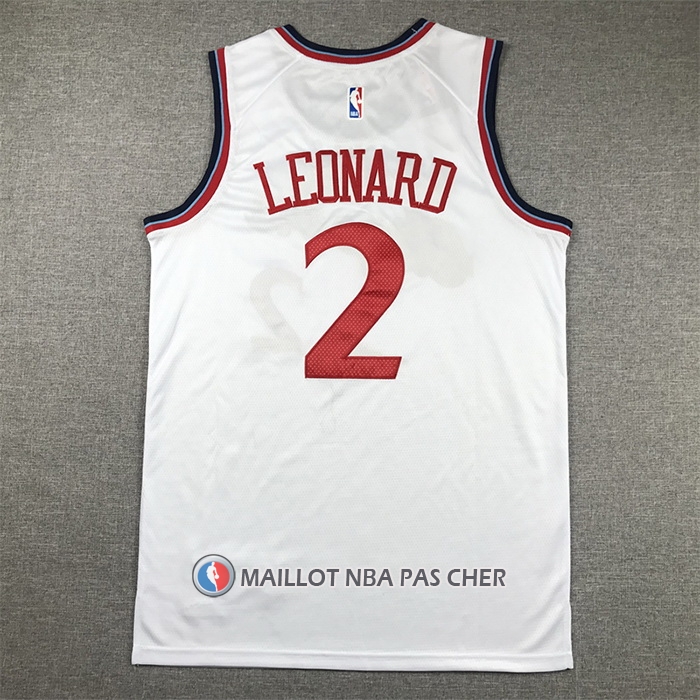 Maillot Los Angeles Clippers Kawhi Leonard NO 2 Association 2024-25 Blanc